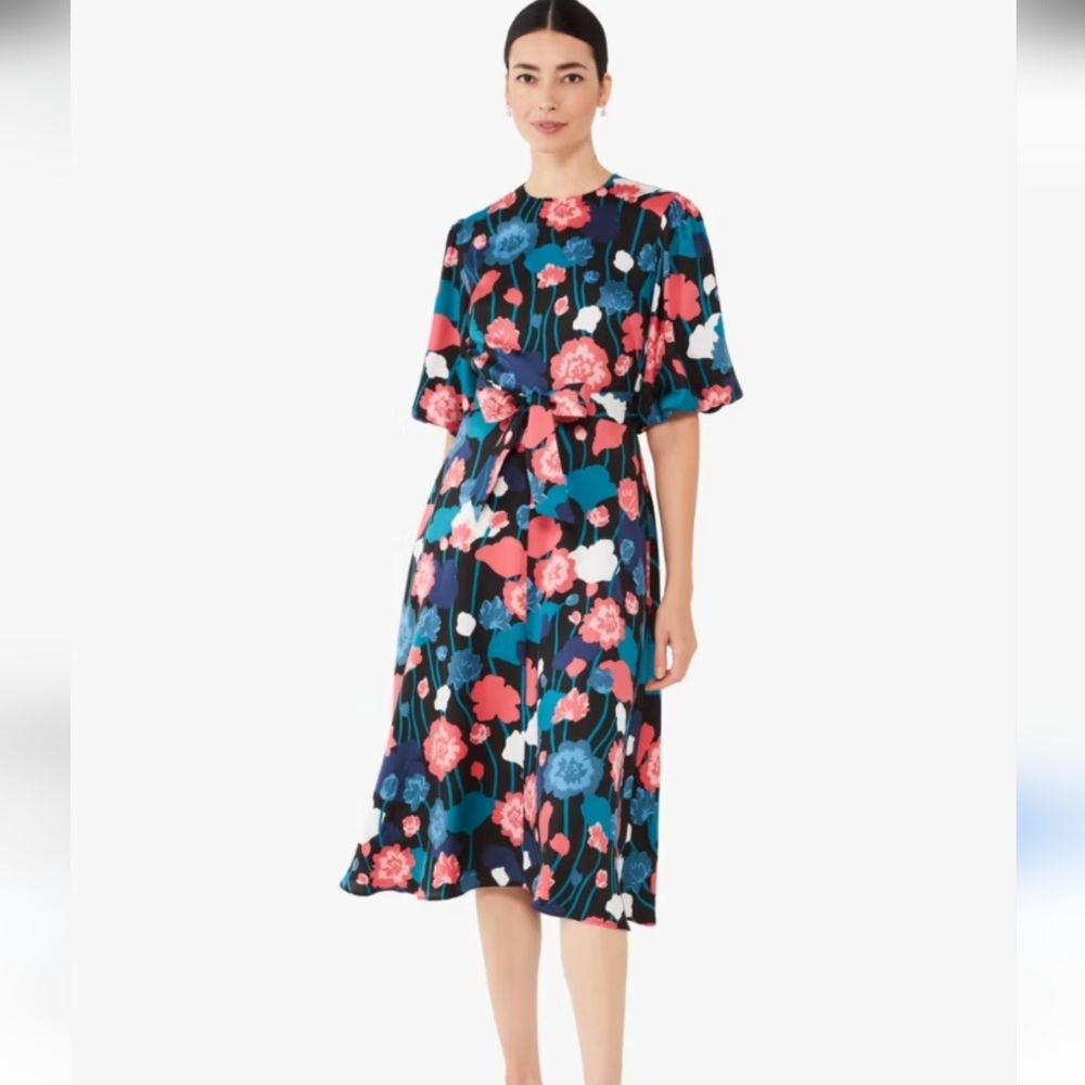 Kate Spade Floral Midi Dress w/o Belt